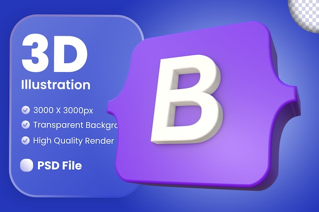 PSD logo platformy programowania 3d bootstrap