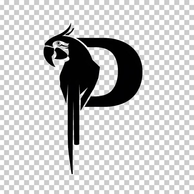 PSD logo ptaka w stylu sylwetki