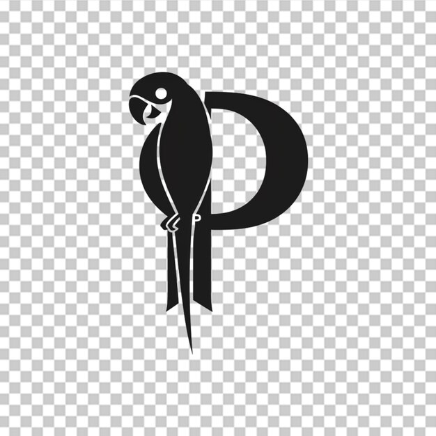 PSD logo ptaka w stylu sylwetki