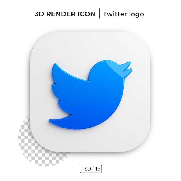 Logo Renderowania 3d Na Twitterze