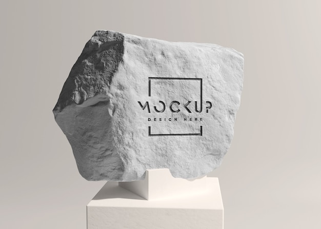 Logo su modello di roccia