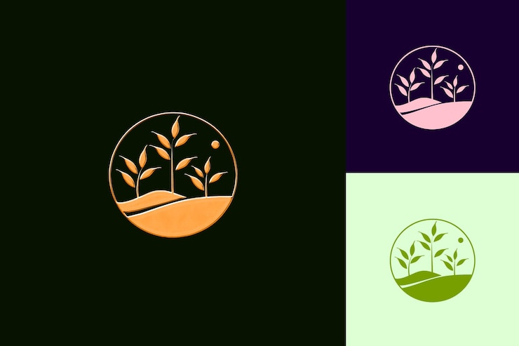 PSD the logo for the seasons is a circle with the leaves on it