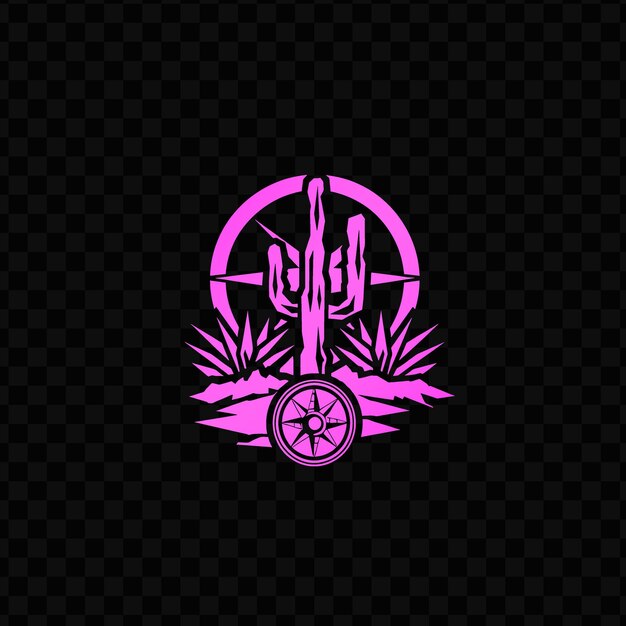 PSD the logo of the ship with a pink logo and the word anchor on the black background