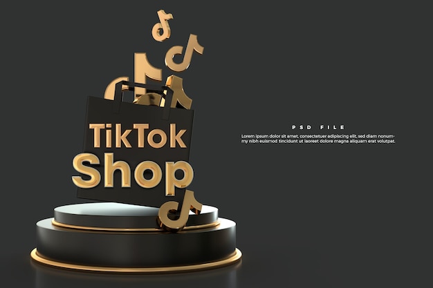 Logo sklepu tiktok 3d