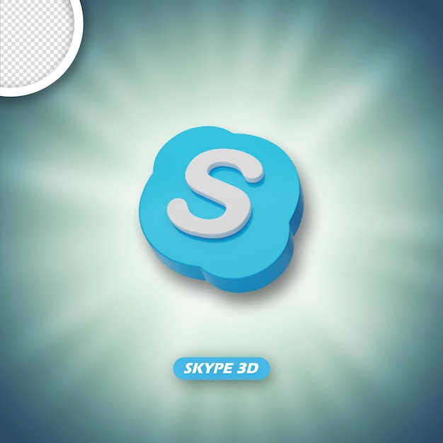 PSD logo skype 3d