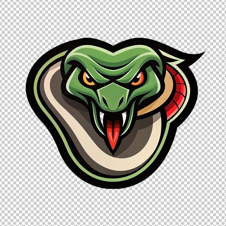 PSD logo snake snake icon snake head vector on transparent background