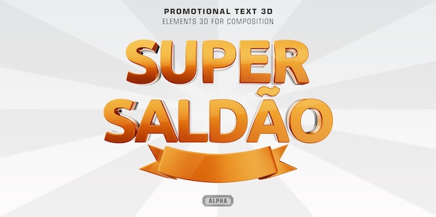 Logo Super Saldao 3d Do Kompozycji