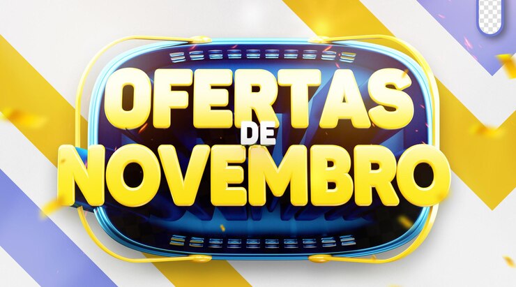 PSD logo template november offers discounts retail brazil ofertas de novembro