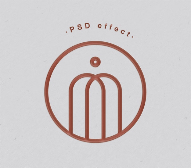 logo and text effect mockup on paper
