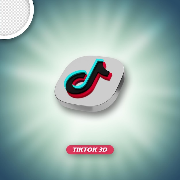 PSD logo tiktok 3d