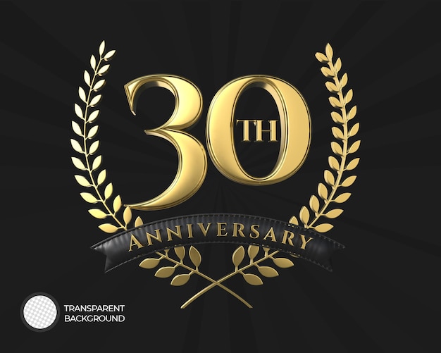 Logo van de 30e verjaardag 3d
