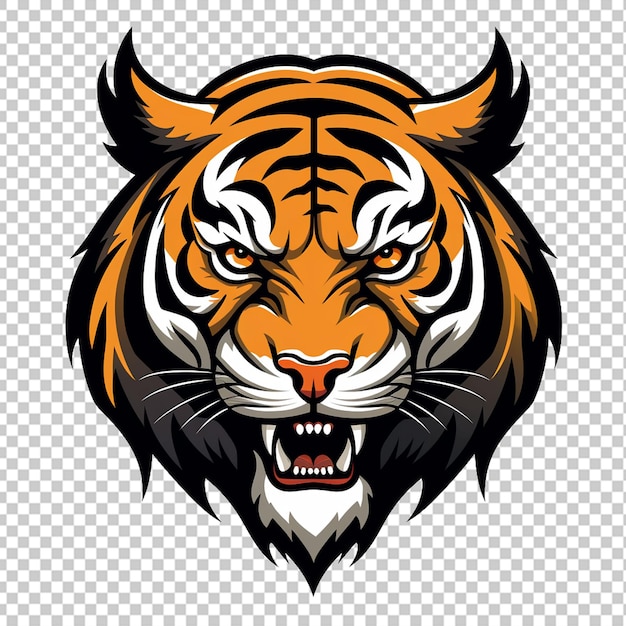 Logo van de mascotte van de bengale tijger