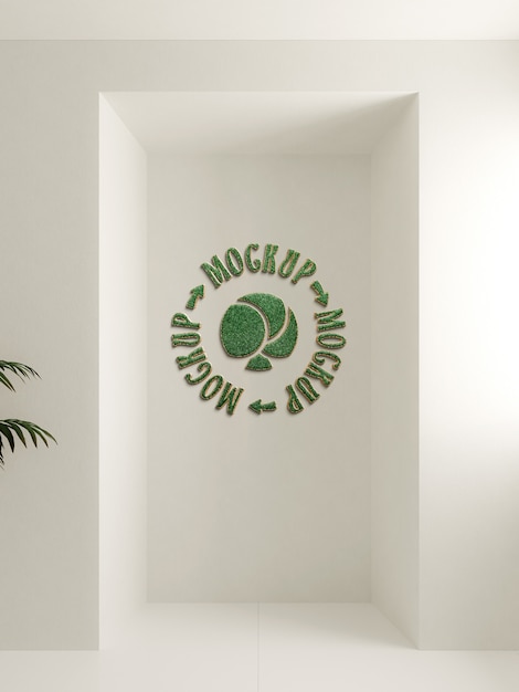 Logo van de plant op de muur