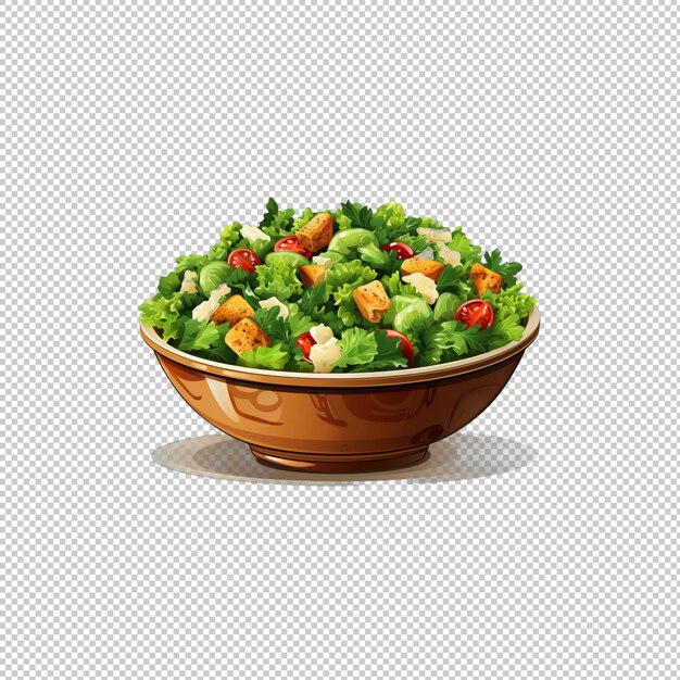 PSD logo van de sticker caesar salad geïsoleerde achtergrond