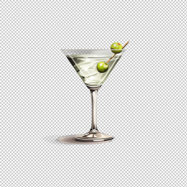 PSD logo van de sticker vodka martini geïsoleerde achtergrond