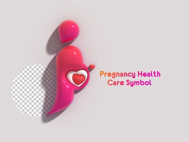 Logo voor zwangerschapszorg typografisch transparent psd