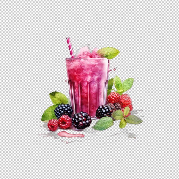 PSD logo watecolor loganberry juice izolowane z tyłu