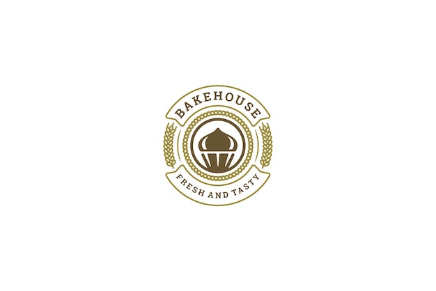 Logoontwerp sjabloon voor bakkerswinkel