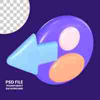 PSD logout 3d illustration icon