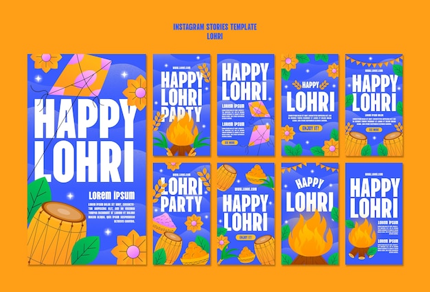 Lohri template design