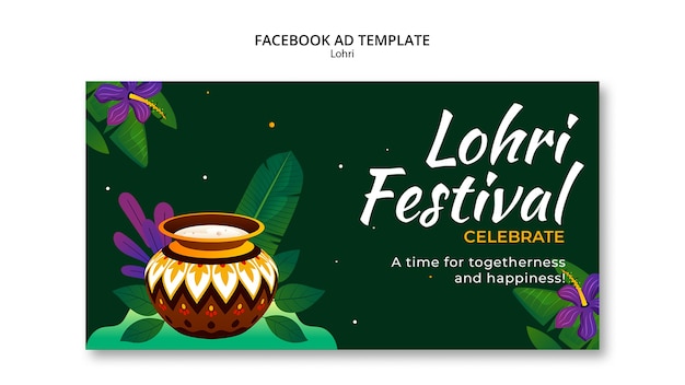 PSD lohri template design