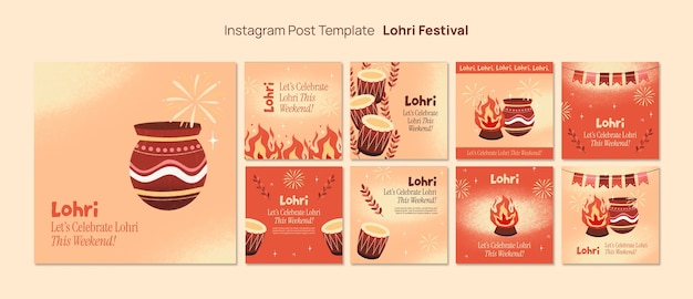 PSD lohri template design