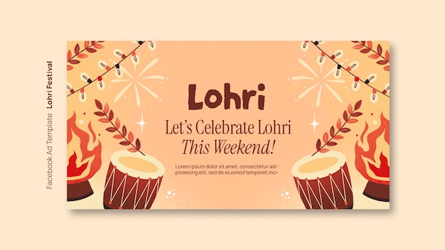 PSD lohri template design