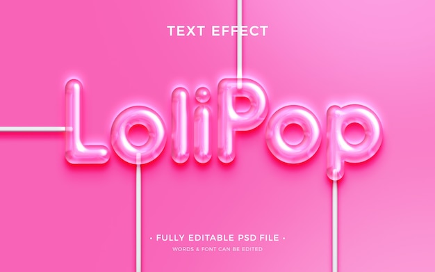 Lollipop text effect