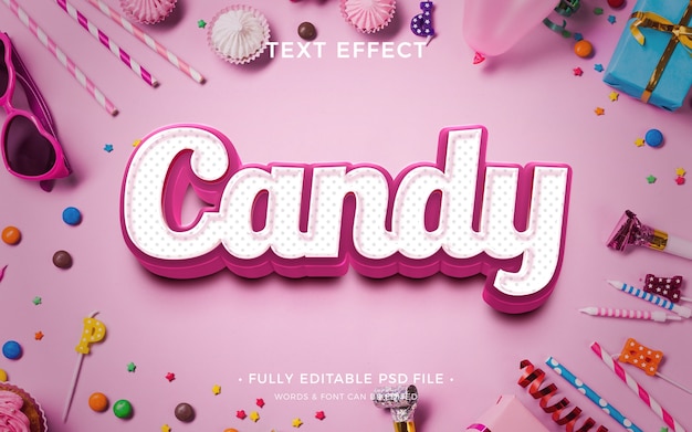 PSD lollipop text effect