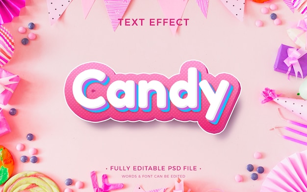 PSD lollipop text effect