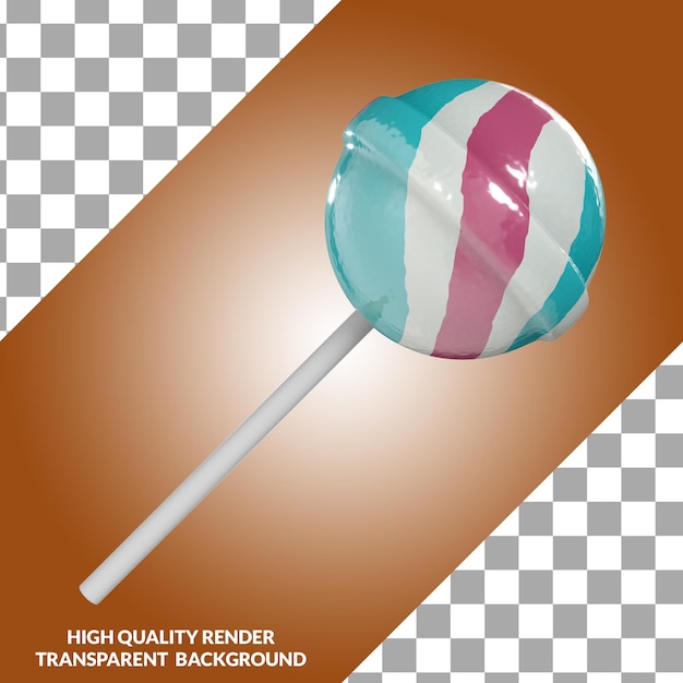 PSD lollypop 3d render-stijl