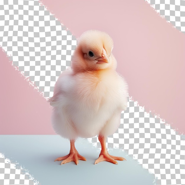 PSD a lone chicken on a transparent background