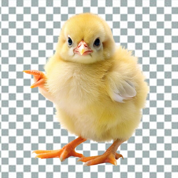 PSD a lone chicken on a transparent background