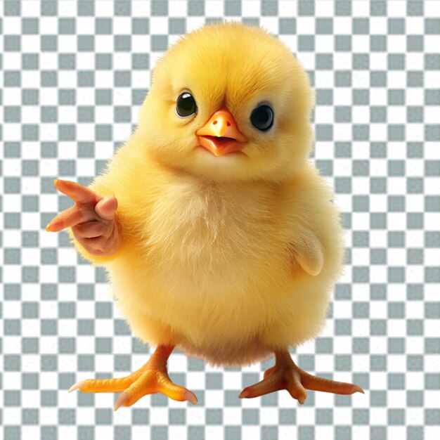 PSD a lone chicken on a transparent background