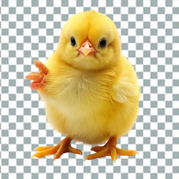 PSD a lone chicken on a transparent background