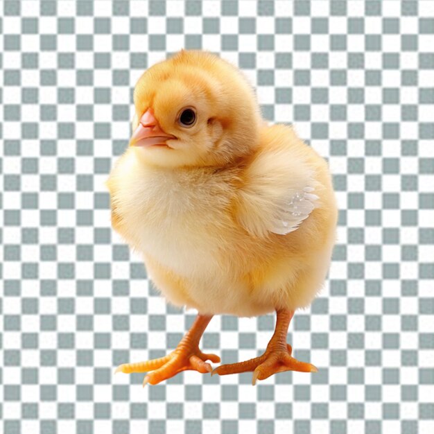 PSD a lone chicken on a transparent background