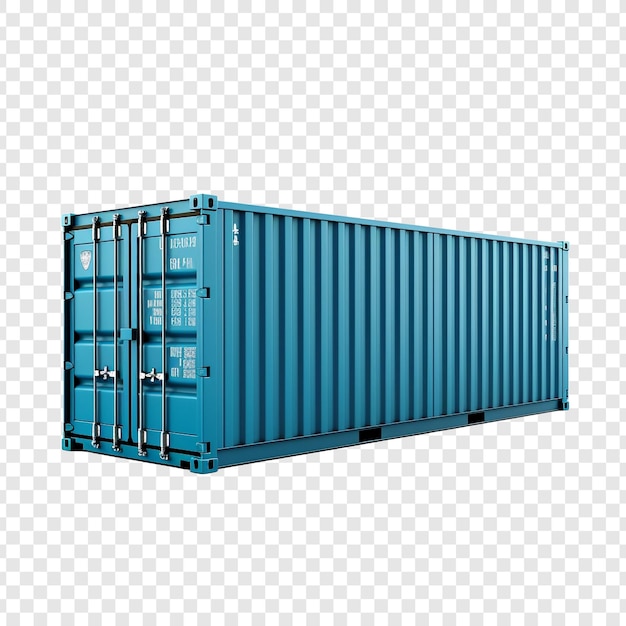 PSD lonely container isolated on transparent background