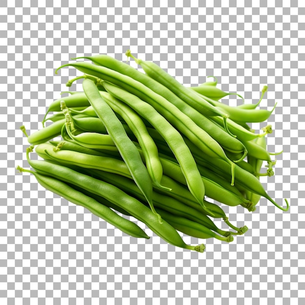 Long beans on transparent background