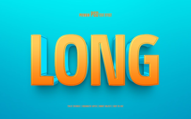 PSD long editable premium psd text effect