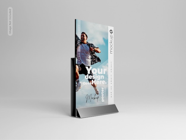 PSD long flyer mockup with stand