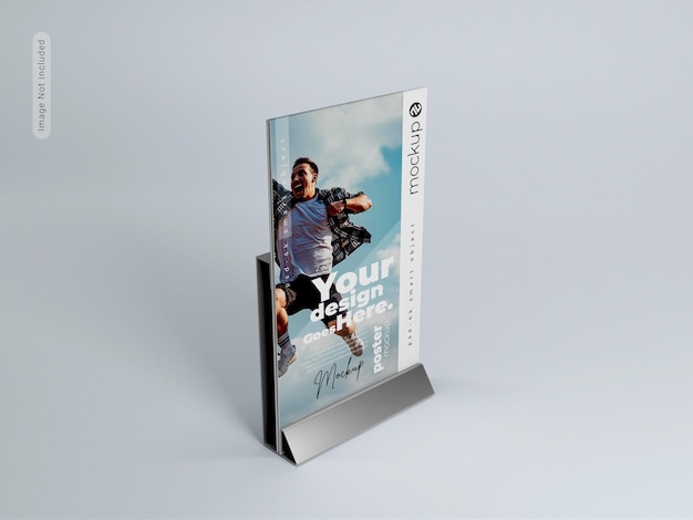 PSD long flyer mockup with stand