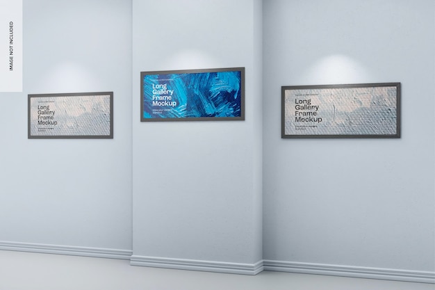 long gallery frames mockup