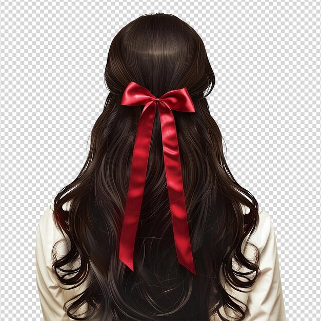 PSD long hair isolated on transparent background png