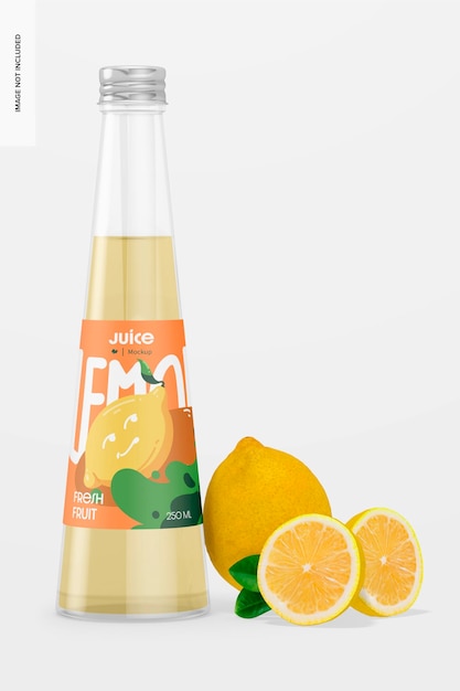 Long Juice Bottle Mockup Front View