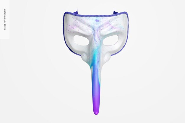 PSD mockup di maschera veneziana naso lungo