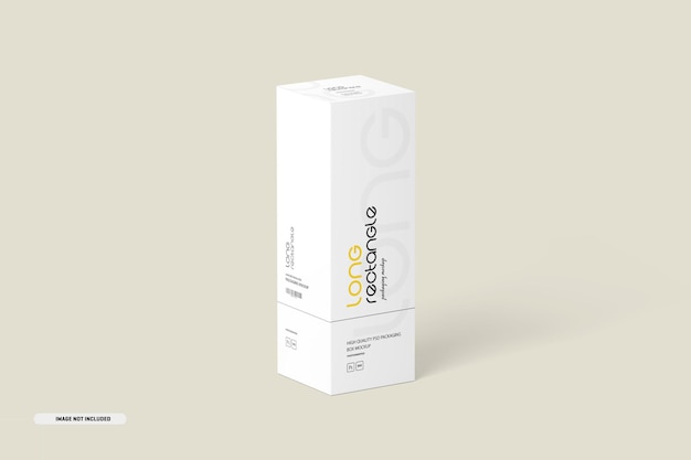 Long rectangle box packaging mockup