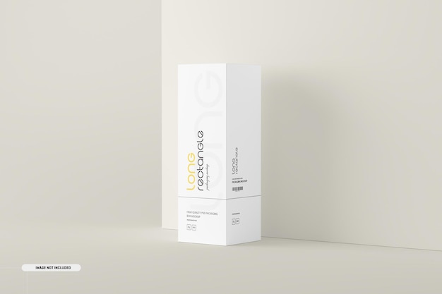 PSD long rectangle box packaging mockup