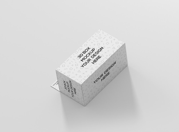 long rectangle box with hanger mockup