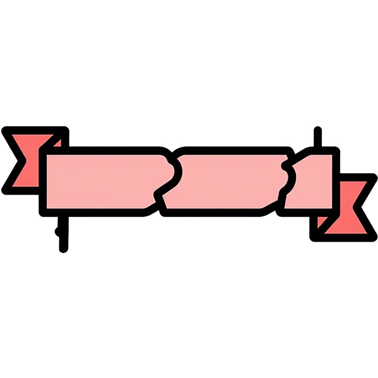 PSD a long ribbon with a red bow on it