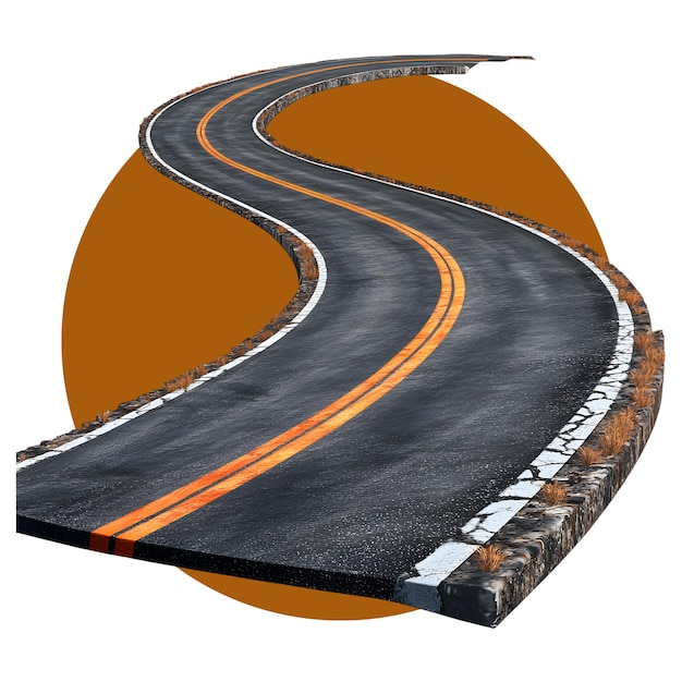 long road isolated on transparent background road and highway png